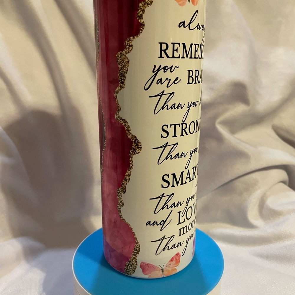 Inspirational 20 oz Skinny Tumbler